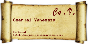 Csernai Vanessza névjegykártya